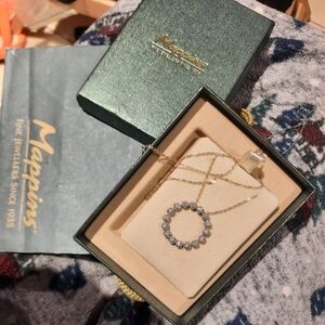 Genuine Solid 10K Yellow Gold 1CTTW Diamond Circle of Life Necklace Gift Boxed